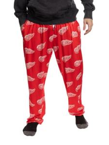 Calhoun NHL Surf & Skate Men's Scatter Print Team Logo Pajama Pants (XX-Large, Detroit Red Wings)