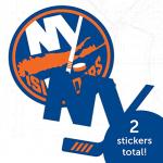 Desert Cactus New York Islanders Sticker NHL Team NY National Hockey League Vinyl Decal Laptop Water Bottle Car Scrapbook (4 inch Sticker)