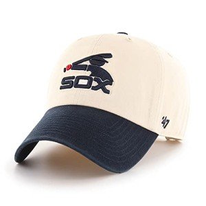 '47 Chicago White Sox Cooperstown Two Tone Clean Up Dad Hat Baseball Cap - Natural