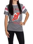 Calhoun NHL Ladies Loose Fit Varsity Style Retro Lounge T-Shirt (New Jersey Devils, Medium)