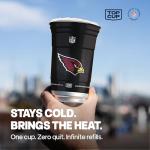 Top Cup NFL Arizona Cardinals 20 oz Reusable Aluminum Cups 20 Count | Officially Licensed, Durable, Reusable & Recyclable, Made in USA