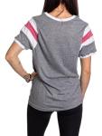 Calhoun NHL Ladies Loose Fit Varsity Style Retro Lounge T-Shirt (New Jersey Devils, Medium)