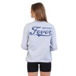 Ultra Game WNBA Official Womens Velvet Plush Crew Sweatshirt, Indiana Fever, Heather Gray, Small