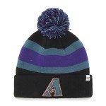 47 MLB Unisex-Adult Primary Logo Breakaway Team Color Primary Logo Cuffed Knit Beanie Hat Cold Weather Hat, One Size - Arizona Diamondbacks Black