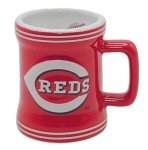 Boelter Brands MLB Mini Mug Style Sculpted Ceramic Shot Glass, 2oz (Cincinnati Reds)