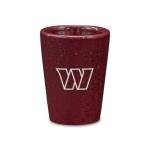 Rico Industries NFL Football Washington Commanders 2oz Ceramic Shot Glass for Fans, Laser Engraved In Team Color Single Shot Glass