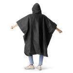 Northwest NFL Las Vegas Raiders Lightweight Waterproof Pullover Poncho with Hood and Mesh Storage Bag, Compact Rain Gear for Hiking, Camping, Travel, Festivals, and Outdoor Activities Black