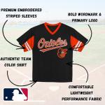 MLB Kids Youth Boys 4-18 Officially Licensed Team Color Primary Logo Baseball Fashion Top V-Neck Jersey - Baltimore Orioles Black - Medium 8