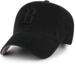 47 Boston Red Sox Primary Logo Ballpark Clean Up Dad Hat Baseball Cap - Black - Black - Pink