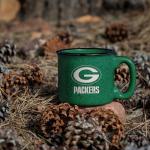 Rico Industries NFL Football Green Bay Packers Speckle 12oz Laser Engraved Campfire Mug
