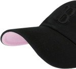 47 Boston Red Sox Primary Logo Ballpark Clean Up Dad Hat Baseball Cap - Black - Black - Pink