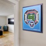 YouTheFan Officially-licensed NFL Tennessee Titans Stadium Series 3D Wall Art - multi-layer team stadium replica, detailed sports fan gift, indoor decor