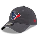 New Era NFL Core Classic 9TWENTY Graphite Adjustable Hat Cap - One Size (US, Alpha, One Size, Houston Texans)