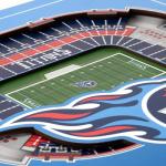 YouTheFan Officially-licensed NFL Tennessee Titans Stadium Series 3D Wall Art - multi-layer team stadium replica, detailed sports fan gift, indoor decor