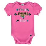 Gerber NFL Jacksonville Jaguars 3 Pack Short Sleeve Bodysuit, Pink/White/Teal Jacksonville Jaguars, 0-3 Months