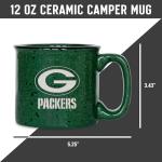 Rico Industries NFL Football Green Bay Packers Speckle 12oz Laser Engraved Campfire Mug