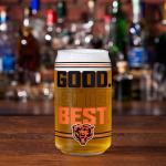 Rico Industries NFL Football Chicago Bears "GOOD. BETTER. BEST." 16-oz Can Shaped Glass