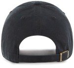 47 MLB Black Black Primary Logo Clean Up Adjustable Strap Hat Cap, Adult One Size Fits All (Atlanta Braves)