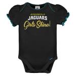 Gerber NFL Jacksonville Jaguars 3 Pack Short Sleeve Bodysuit, Pink/White/Teal Jacksonville Jaguars, 0-3 Months