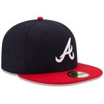 New Era Atlanta Braves MLB Authentic Collection 59Fifty Cap Navy/Red/White Size Fitted 7