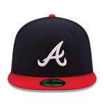 New Era Atlanta Braves MLB Authentic Collection 59Fifty Cap Navy/Red/White Size Fitted 7