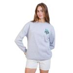 Ultra Game WNBA Official Womens Velvet Plush Crew Sweatshirt, New York Liberty, Heather Gray, Small