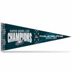 Rico Industries NFL Football Philadelphia Eagles 2025 Super Bowl Champs 12" x 30" Felt Wall Décor Pennant - Great for Home/Bed Room/Man Cave Décor