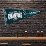 Rico Industries NFL Football Philadelphia Eagles 2025 Super Bowl Champs 12" x 30" Felt Wall Décor Pennant - Great for Home/Bed Room/Man Cave Décor