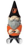 Baltimore Orioles MLB Garden Gnome, 11 Inch Hand Painted Resin Statue, Indoor Outdoor Baseball Team Decor, Black Yellow Hat, Officially Licensed
