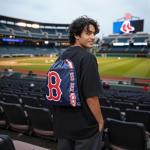 FOCO Boston Red Sox MLB Drawstring Backpack with Zippered Pocket — Officially Licensed, Cordura Nylon