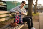 FOCO Boston Red Sox MLB Drawstring Backpack with Zippered Pocket — Officially Licensed, Cordura Nylon