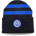Inter Standard Football Fan, Black with Black/Blue Stripes, One Size