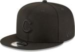 New Era MLB 9FIFTY Black Black Primary Logo Team Adjustable Snapback Hat Cap One Size Fits All (US, Alpha, One Size, Chicago Cubs Black, Chicago Cubs)