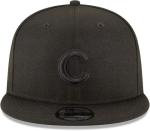 New Era MLB 9FIFTY Black Black Primary Logo Team Adjustable Snapback Hat Cap One Size Fits All (US, Alpha, One Size, Chicago Cubs Black, Chicago Cubs)