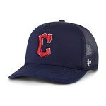 47 MLB Unisex-Adult Foam Mesh Trucker Snapback Adjustable Hat Cap (Cleveland Guardians)
