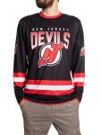NHL Men's Game Day Long Sleeve Performance Loose Fit Rash Guard (New Jersey Devils, X-Large)