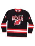 NHL Men's Game Day Long Sleeve Performance Loose Fit Rash Guard (New Jersey Devils, X-Large)