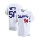 Custom Mens/Women/Youth Los Angeles White Mookie Betts Baseball Stitched T-Shirt for Sports Fan