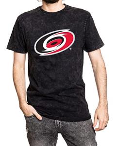 Calhoun NHL Surf & Skate Men's Garment Dyed Vintage T-Shirt (Carolina Hurricanes, X-Large)