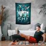 WHZKCYH Jalen Hurts Tapestry For Football Fans Kids Birthday Party Gifts-Rugby Superstar Signed Tapestry Poster For Teen Boy Bedroom Wall Hanging Decoration-70X100CM