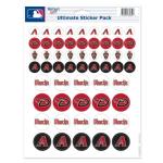 MLB Arizona Diamondbacks Vinyl Sticker Sheet, 8.5" x 11"