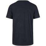 47 Brand MLB Men's Team Color Distressed Imprint Primary Logo Short Sleeve Baseball T-Shirt - Cleveland Guardians - Navy - Small