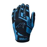 Wilson NFL Stretch Fit Football Gloves - Youth, Carolina Panthers