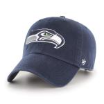 47 NFL Unisex Adult Clean Up Primary Logo Adjustable Hat Cap One Size (US, Alpha, One Size, Seattle Seahawks - Navy, Seattle Seahawks)