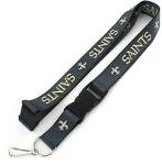 aminco NFL New Orleans Saints Team Lanyard, Charcoal, 6