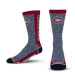For Bare Feet NHL MONTREAL CANADIENS Marble MVP Crew Sock Team Color LARGE
