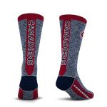 For Bare Feet NHL MONTREAL CANADIENS Marble MVP Crew Sock Team Color LARGE