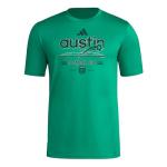 Adidas Mens Austin FC Pre-Game Short Sleeve Soccer T-Shirt,Kelly/Austin Fc,XX-Large