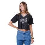 Ultra Game WNBA Official Womens Super Soft Mesh Crop Top T-Shirt, Las Vegas Aces, Team Color, Small