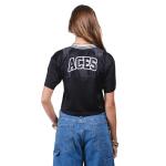 Ultra Game WNBA Official Womens Super Soft Mesh Crop Top T-Shirt, Las Vegas Aces, Team Color, Small